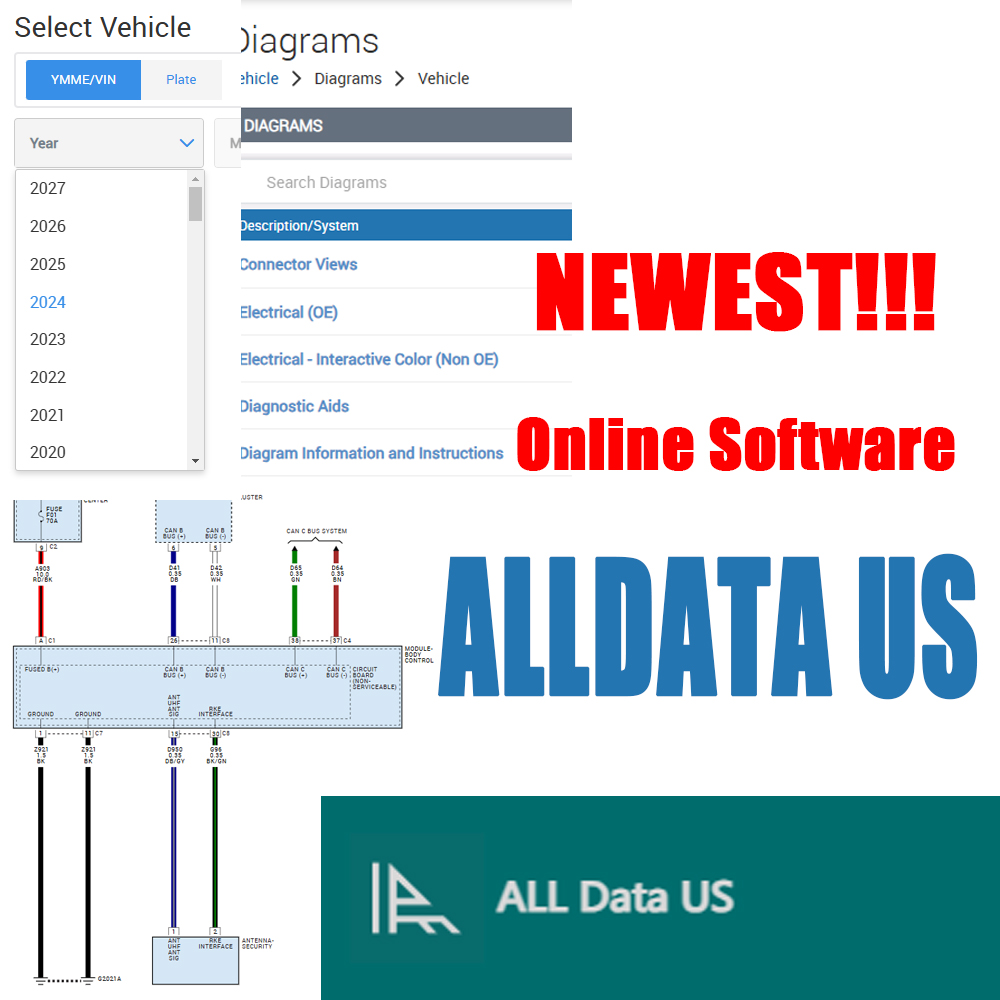 Workshop Tools Diagram - 2026年版Alldata USフルバージョンオンラインログインアカウント配線図修理ソフトウェアAll Data Workshop修理必須ツール