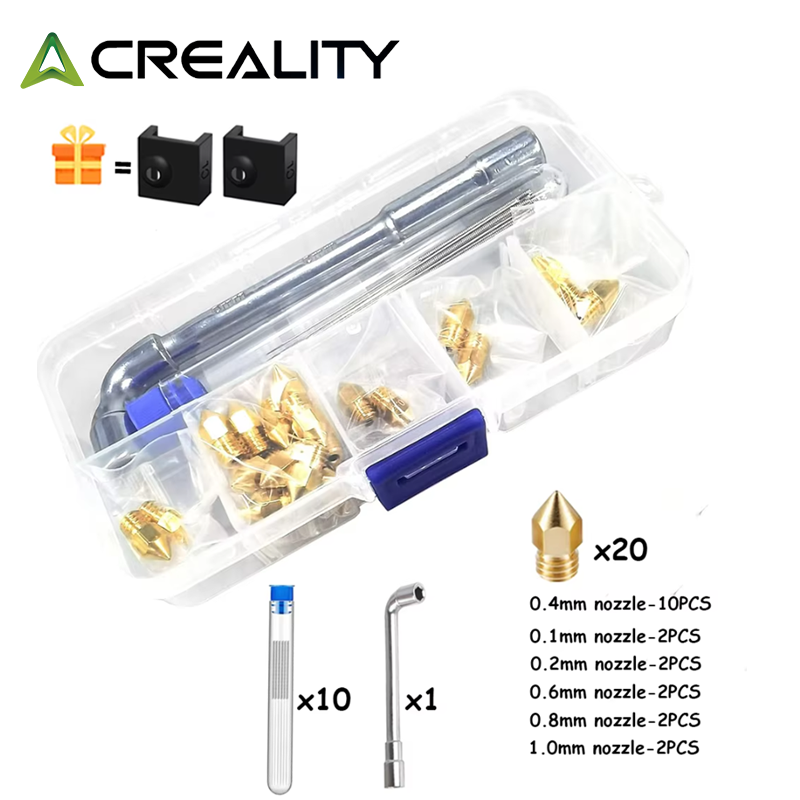 Creality Printer K1 - CREALITY 20 個 MK8 真鍮ノズル 0.2/0.4/0.6/0.8/1.0MM