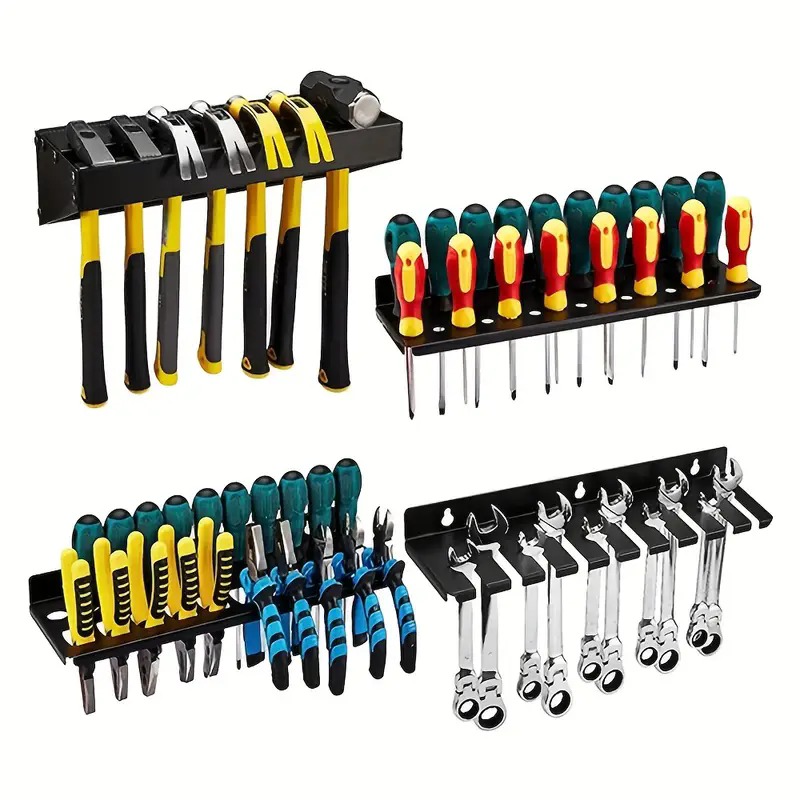 Workshop Tools Hammer - 壁掛け式自動車修理工具収納ラックオーガナイザーホルダー（ドライバー、レンチ、ハンマー用）ガレージ、作業場、店舗用整理棚