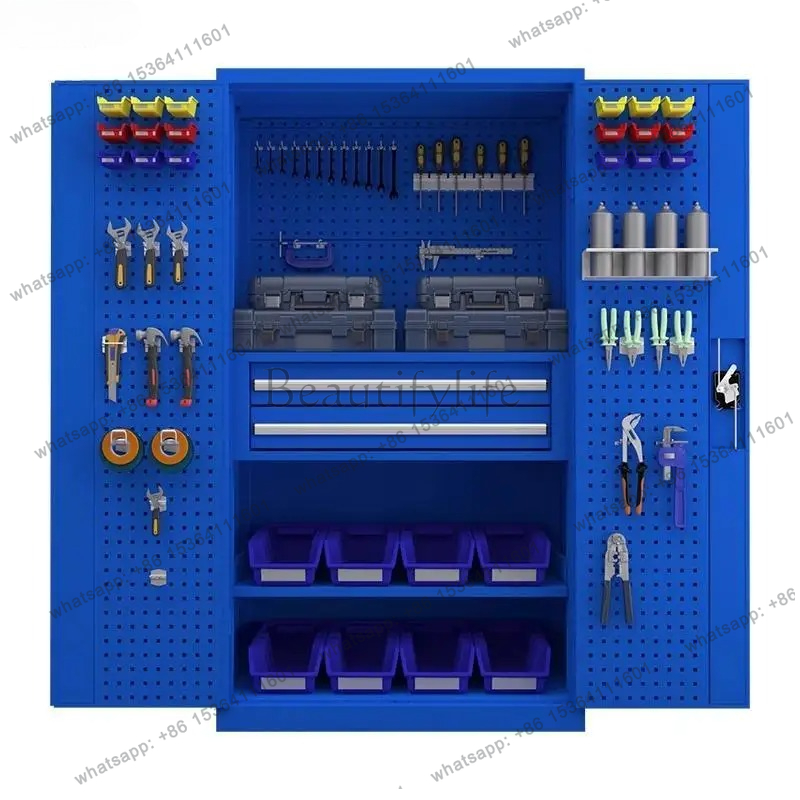 Workshop Tools Safety - ツールキャビネット ワークショップ ハードウェアツールボックス ダブルドア 工場ロッカー セーフティツールキャビネット
