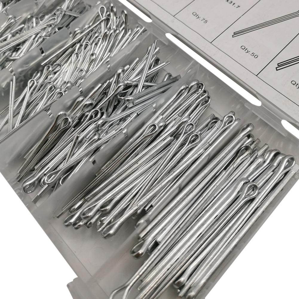 Workshop Tools Needed - 555個入り Rクリップ コッターピンコレクション スプリングインデックスピン 自動車、機械、作業場の固定用途向け