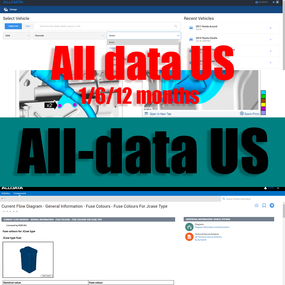 Workshop Tools Diagram - 2026年版Alldata USフルバージョンオンラインログインアカウント配線図自動車修理ソフトウェアAll Data USワークショップ修理必須ツール
