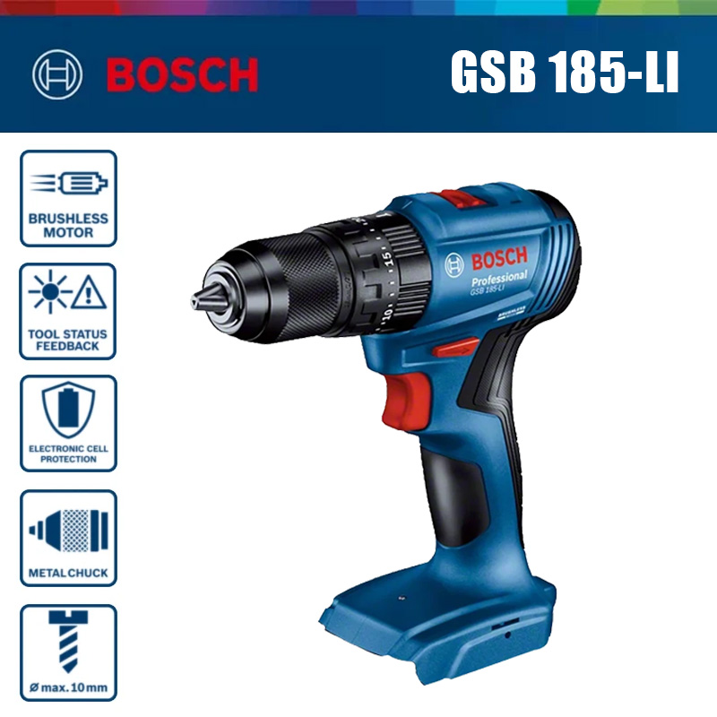 Bosch Drill Gsb 18V - ボッシュ GSB 185-LI 18V ブラシレスコードレスインパクトドリル 1900RPM