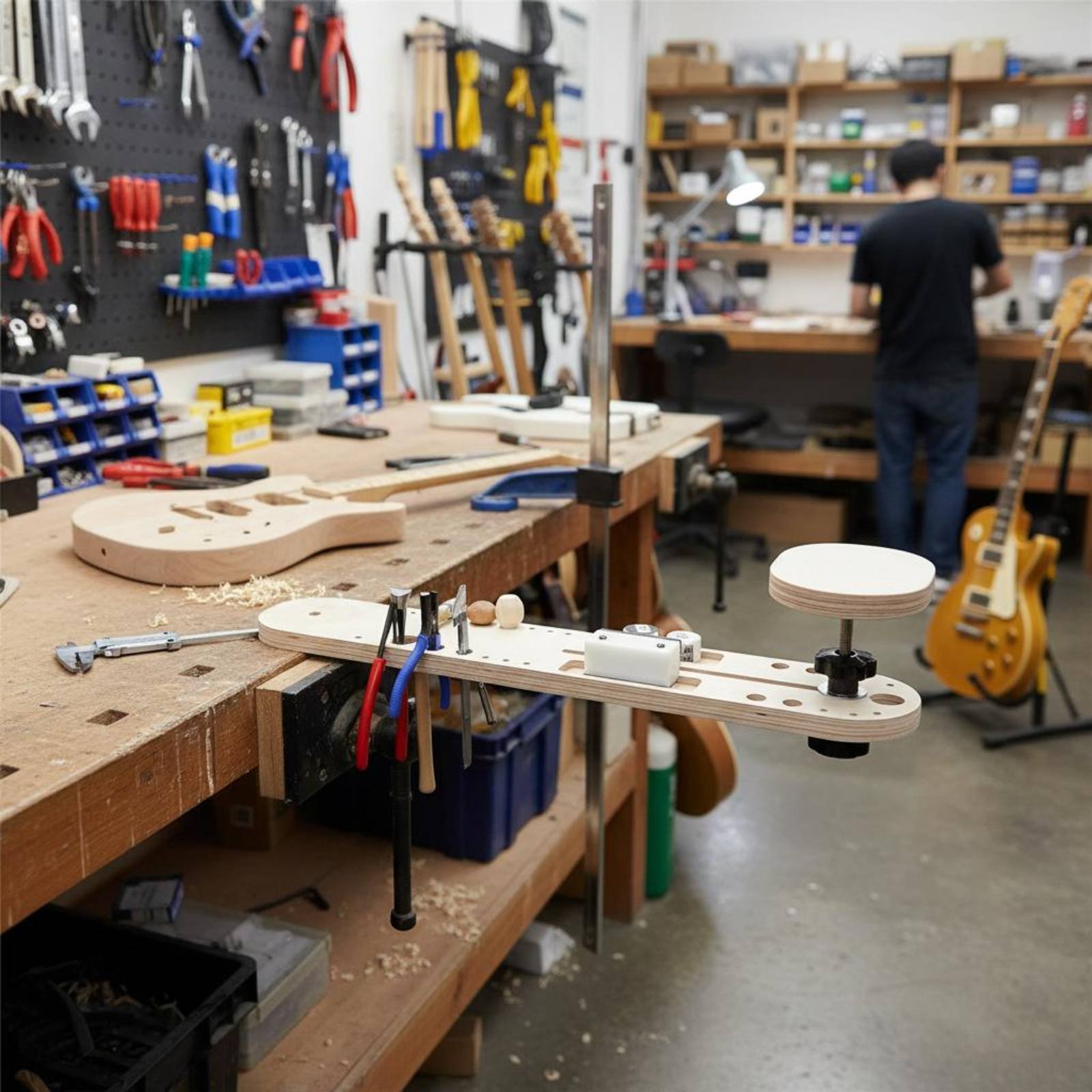 Workshop Tools Table - 楽器メンテナンステーブル 拡張可能なデザイン ギター修理スタンド 音楽ツール 弦楽器製作者、作業場向け昇降式プラットフォーム