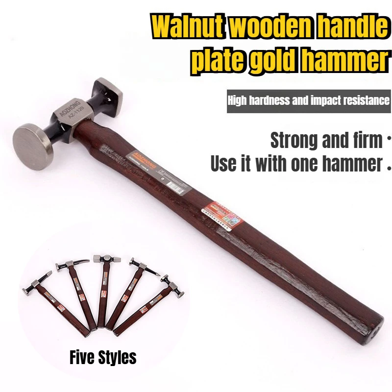 Workshop Tools Hammer - 多機能板金ハンマー ウォールナット木製ハンドル 自動車整備工場や車修理用のプロ用ハンドツール