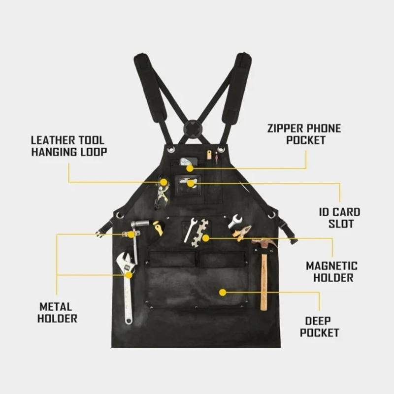 Workshop Tools Needed - E8BD ユーティリティエプロンキャンバスワークエプロンポケットパッド快適なワークショップ
