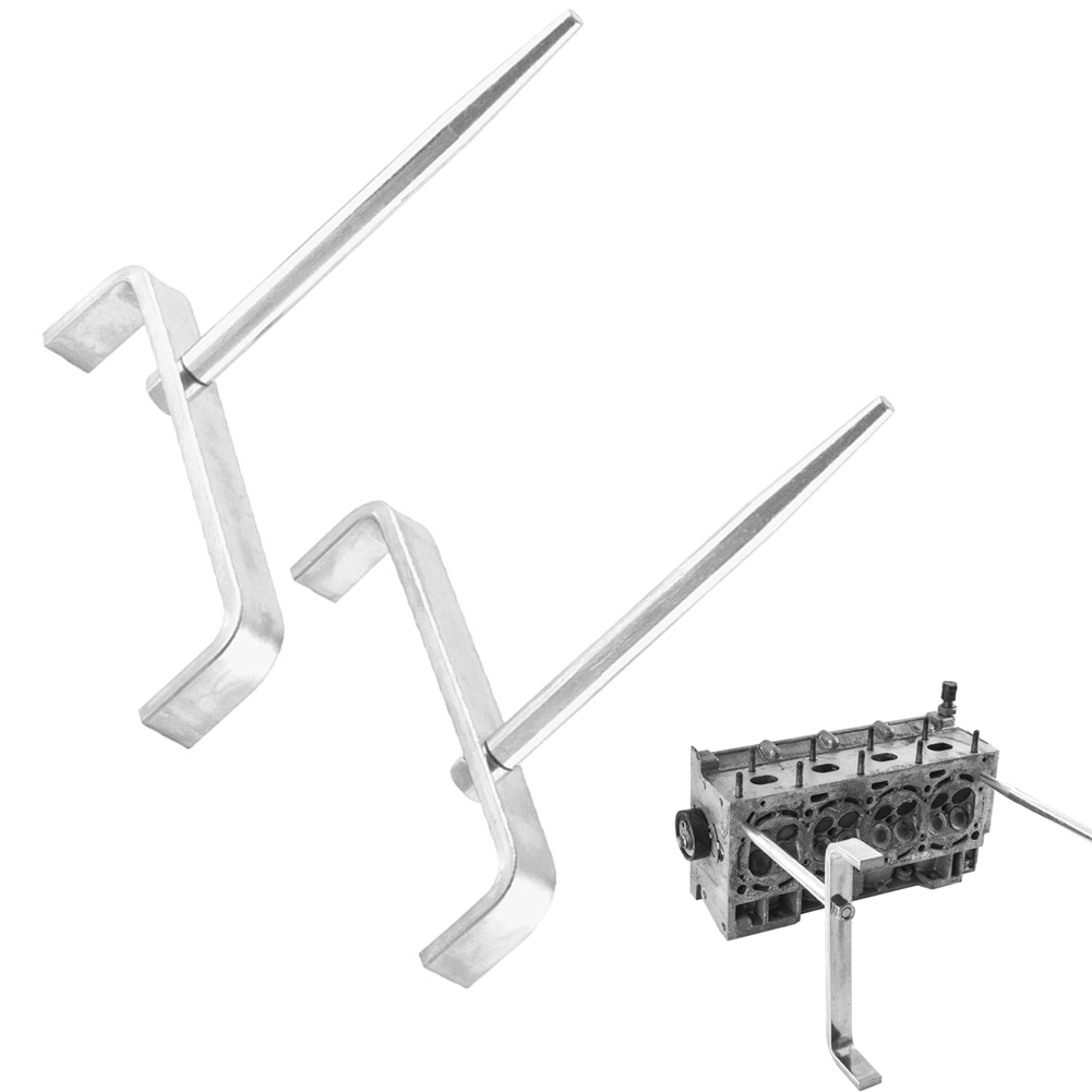 Maintenance Workshop Tools - 2 個合金鋼エンジンシリンダーヘッドサポートブラケット修理ツール自動車メンテナンスワークショップ用エンジン修理ツール