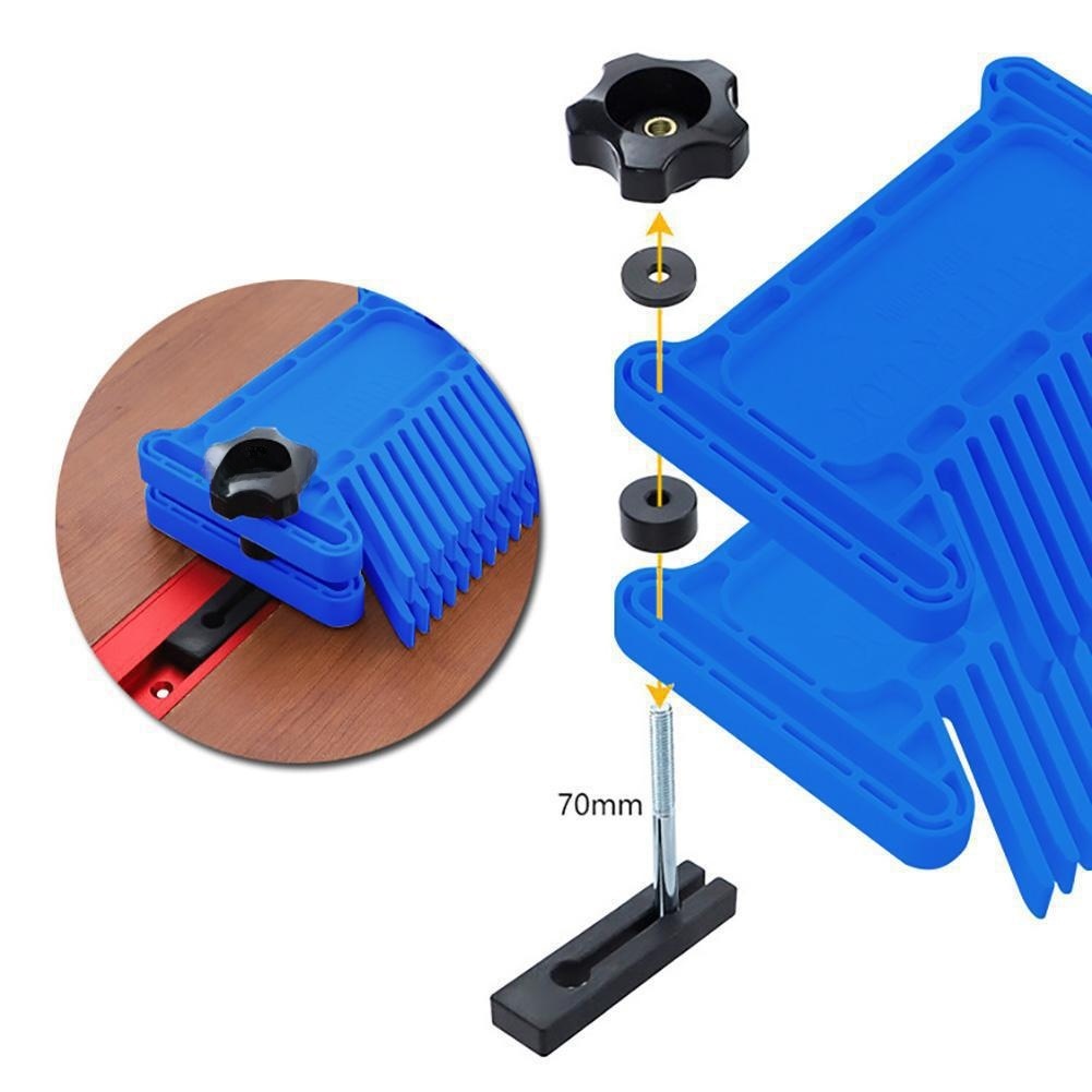 Workshop Tools Safety - ブルー ABS プラスチックフェザーボードセット 28 個木工ルーターテーブルフェンス安全プッシュ DIY