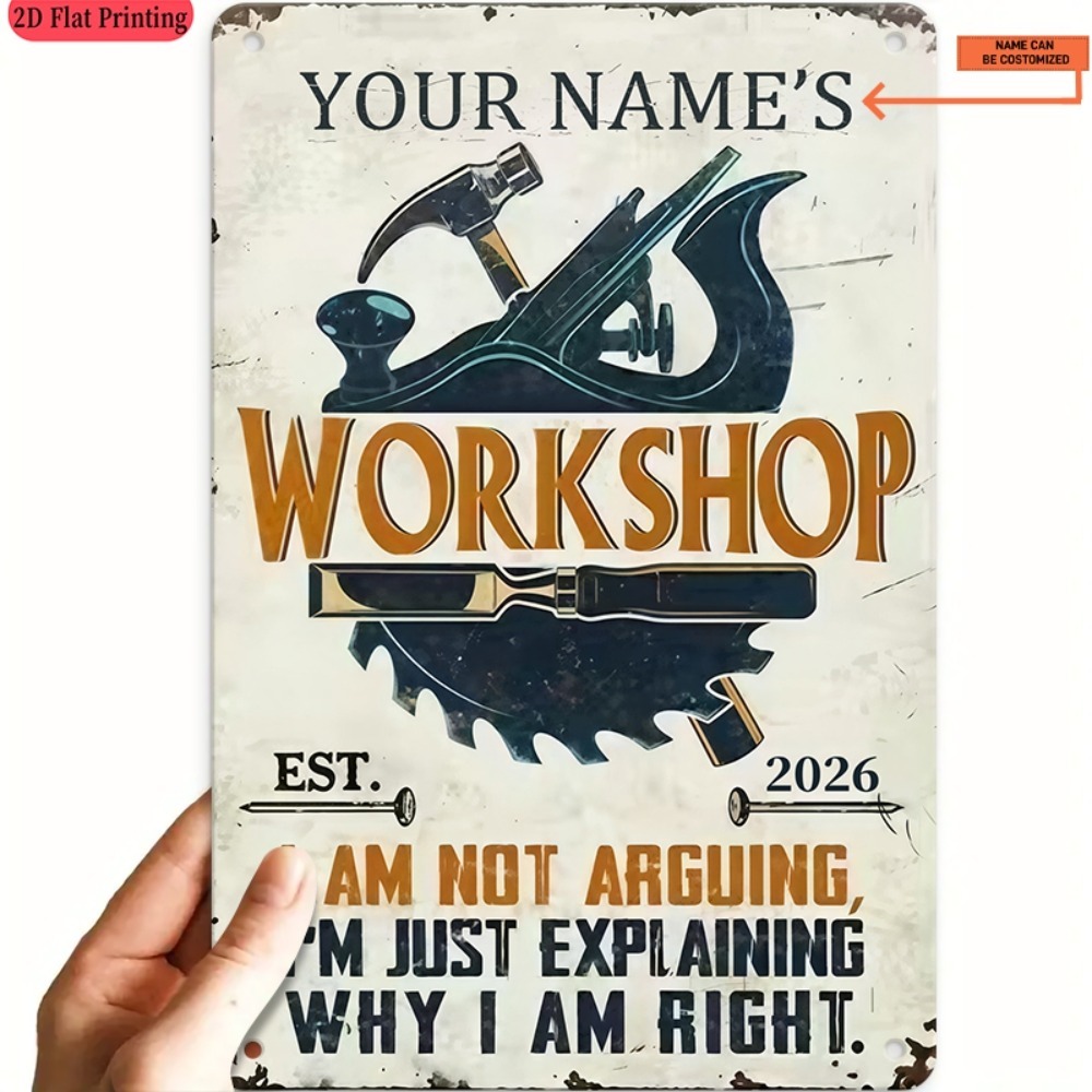 [2Dフラット] 1個 カスタムネームワークショップメタルサ - Workshop Tools And Names のレビューと価格