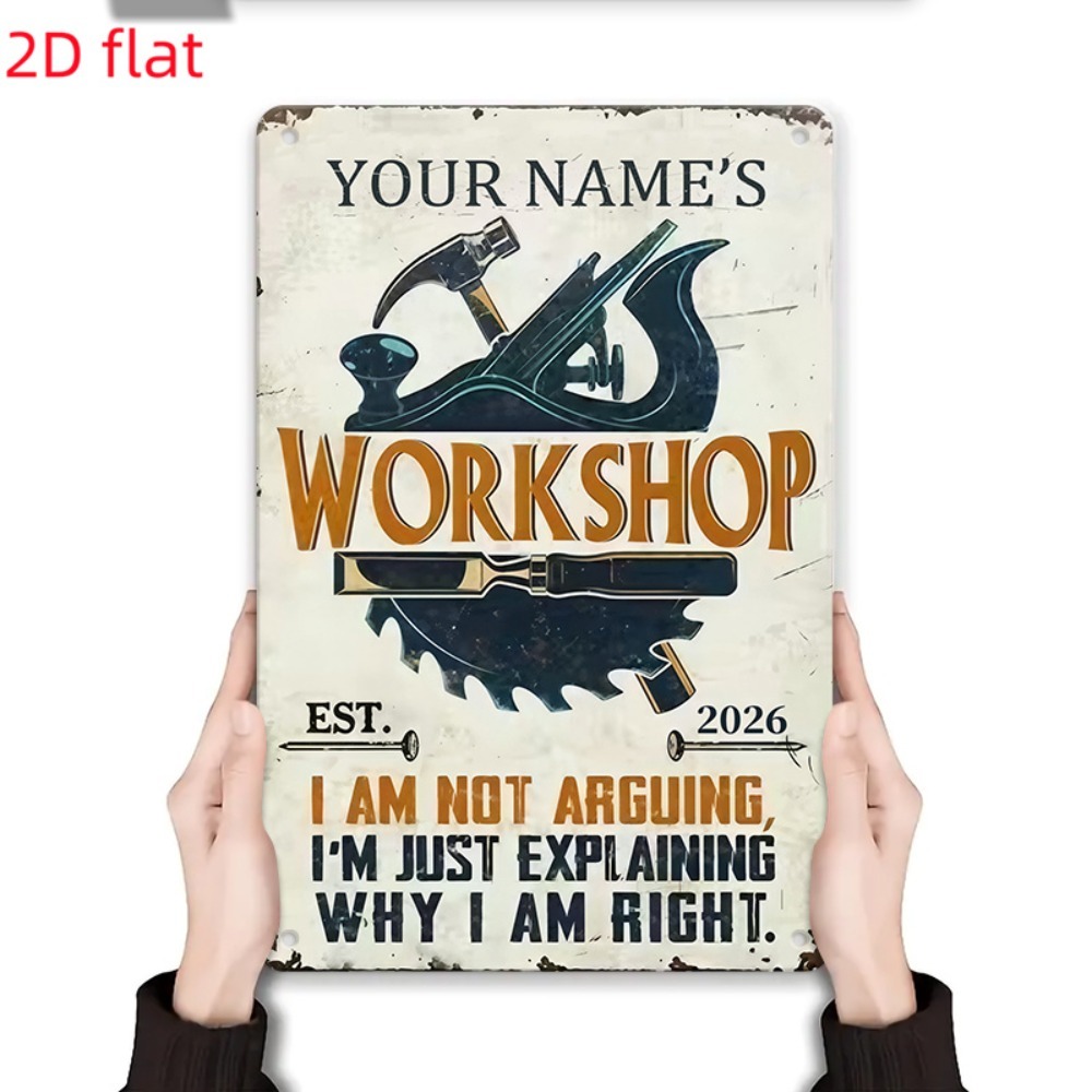[2Dフラット] 1個 カスタムネームワークショップメタルサ - Workshop Tools And Names のレビューと価格
