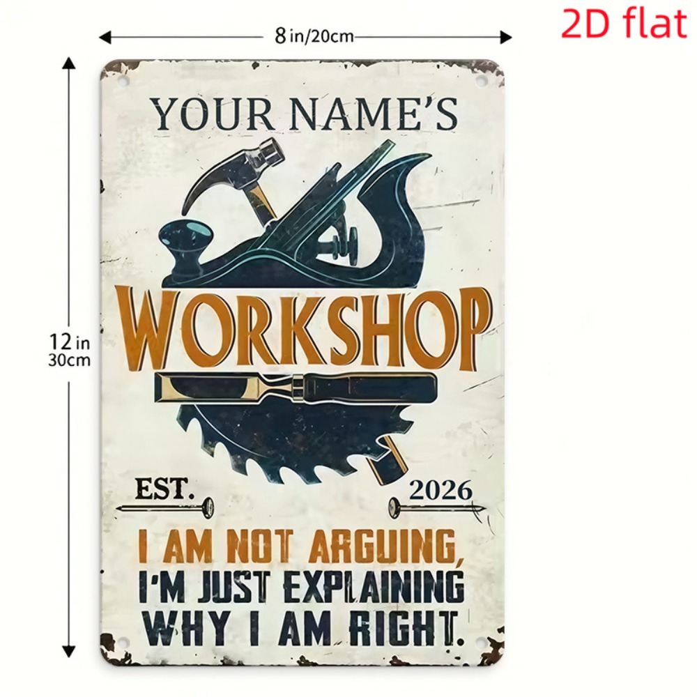 [2Dフラット] 1個 カスタムネームワークショップメタルサ - Workshop Tools And Names のレビューと価格