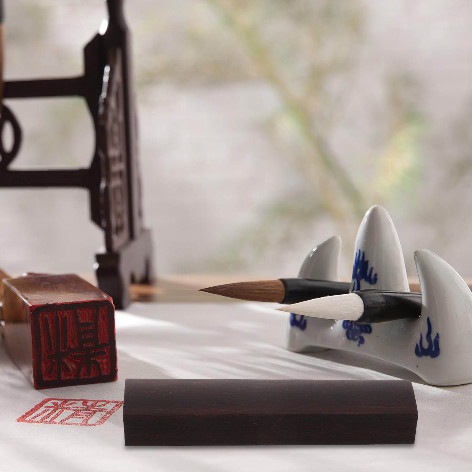 1組 中国書道用ペーパーウェイト 素朴なローズウッド製 平定 - Workshop Tools Drawing のレビューと価格