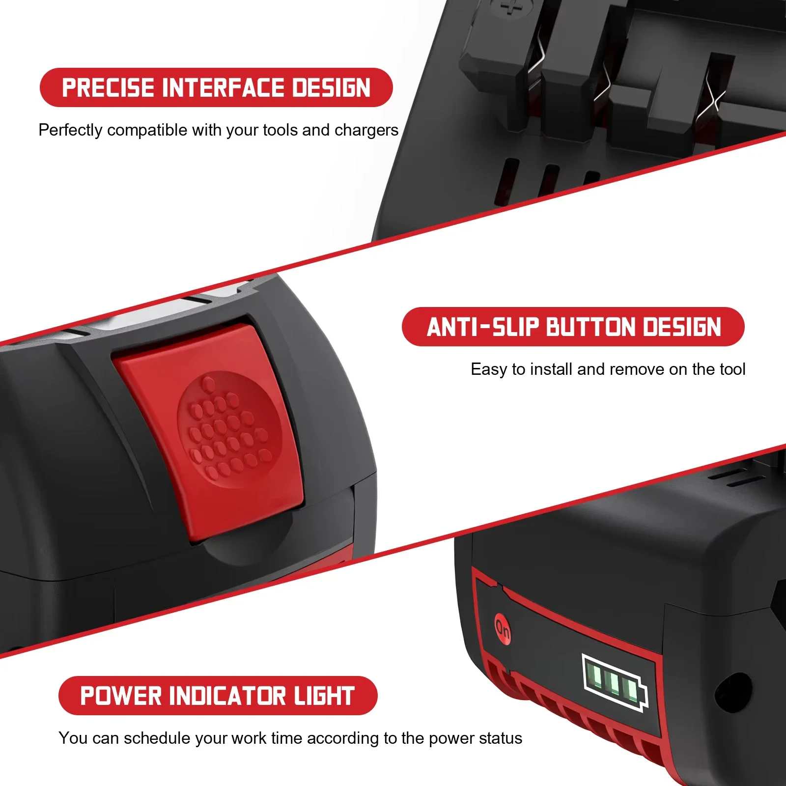 2パック10.0Ahコードレス電動工具用バッテリー、ボッシュ - Bosch Drill Gsb 18V のレビューと価格