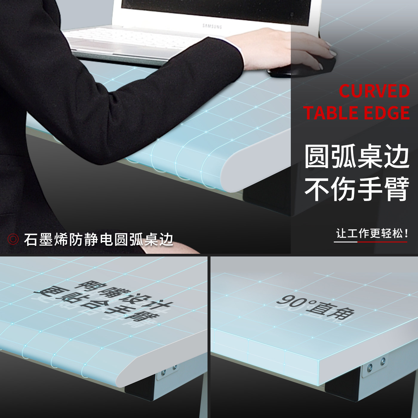 グラフェン製帯電防止作業台 工場用引き出し付きヘビーデューテ - Workshop Tools Table のレビューと価格