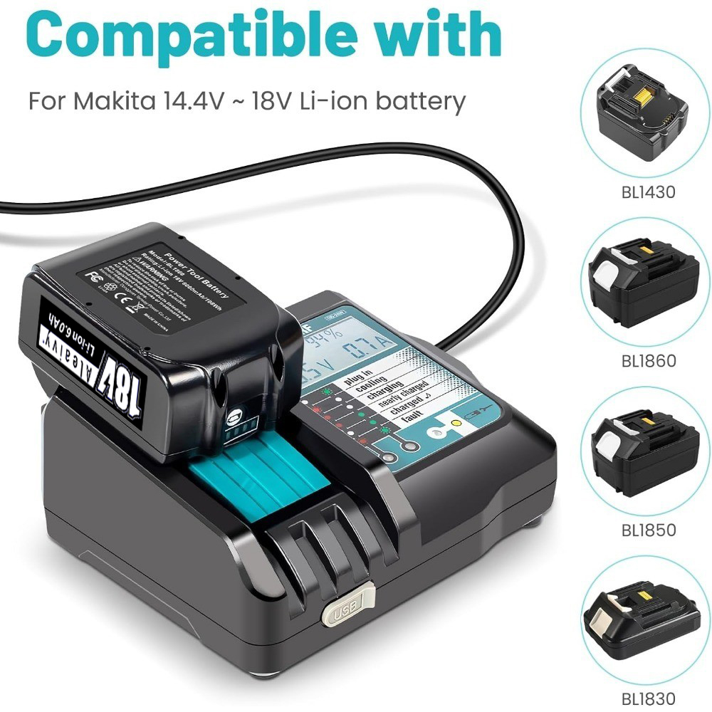 DC18RF リチウムイオン超急速充電器マキタ 14.4V- - Makita Drill Hp1640 のレビューと価格