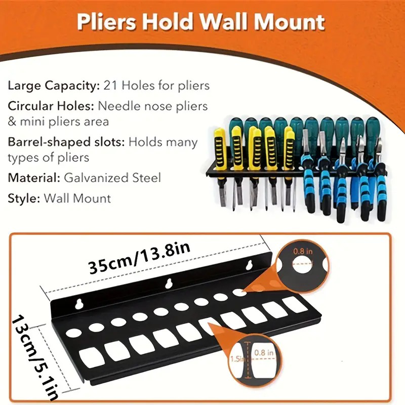 壁掛け式自動車修理工具収納ラックオーガナイザーホルダー（ドラ - Workshop Tools Hammer のレビューと価格