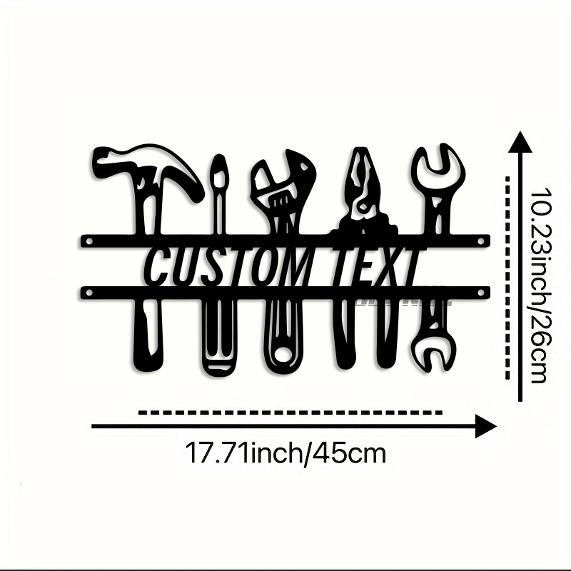DIY インダストリアルスタイルの鉄製ウォールアート、カスタ - Workshop Tools And Names のレビューと価格