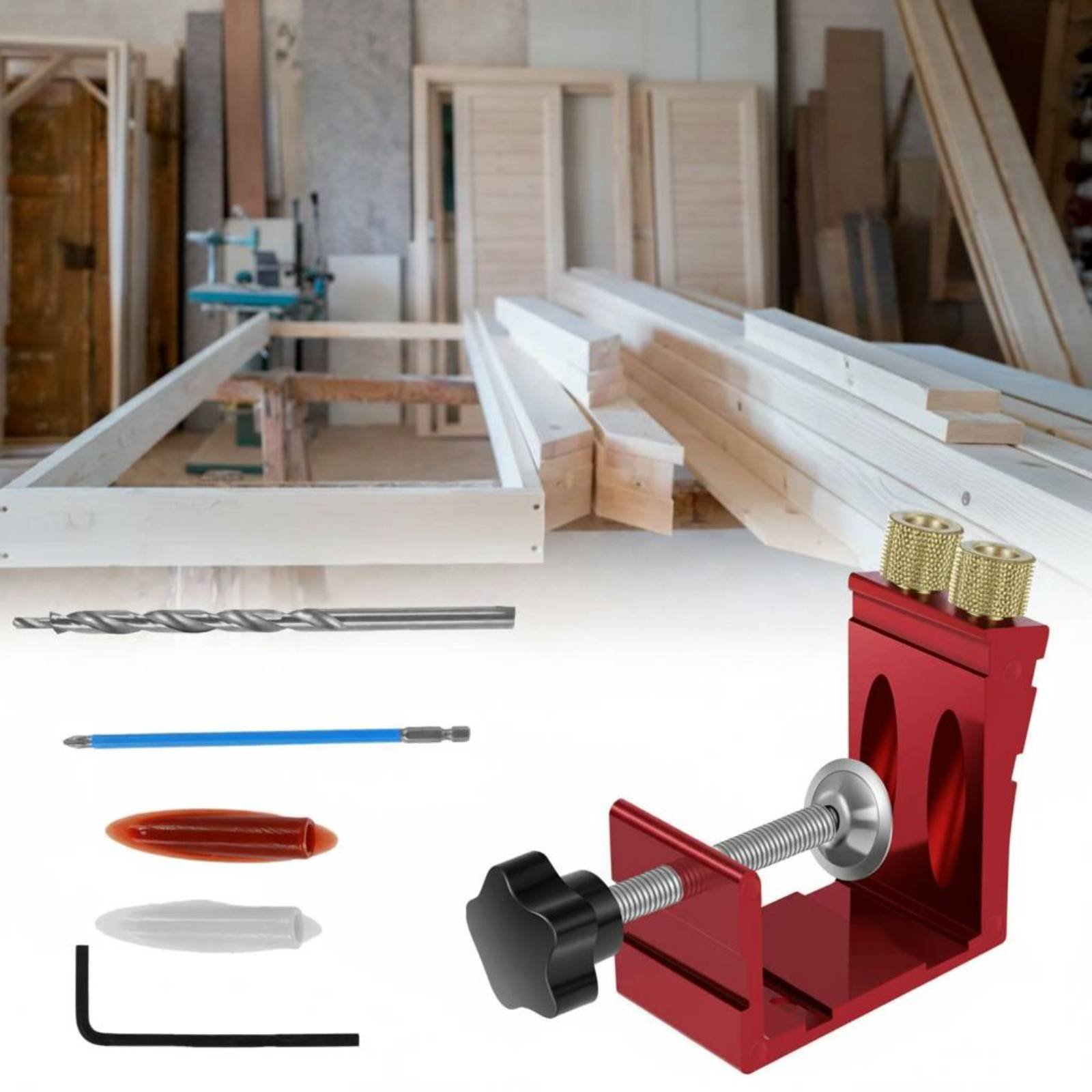 15度角度調整可能な穴あけガイド、ポケットホールジグキット、 - Workshop Joinery Tools のレビューと価格