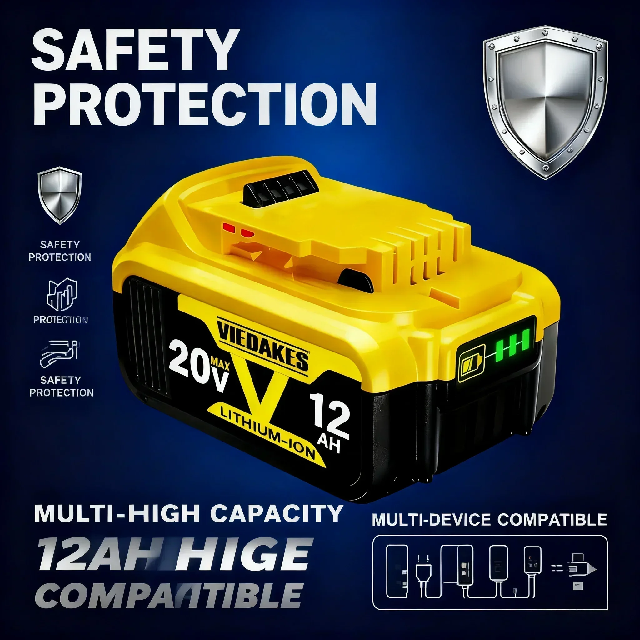 🔥 交換用20V 12.0Ahリチウム電池 Dewalt D - Bosch Drill Gsb 18V のレビューと価格
