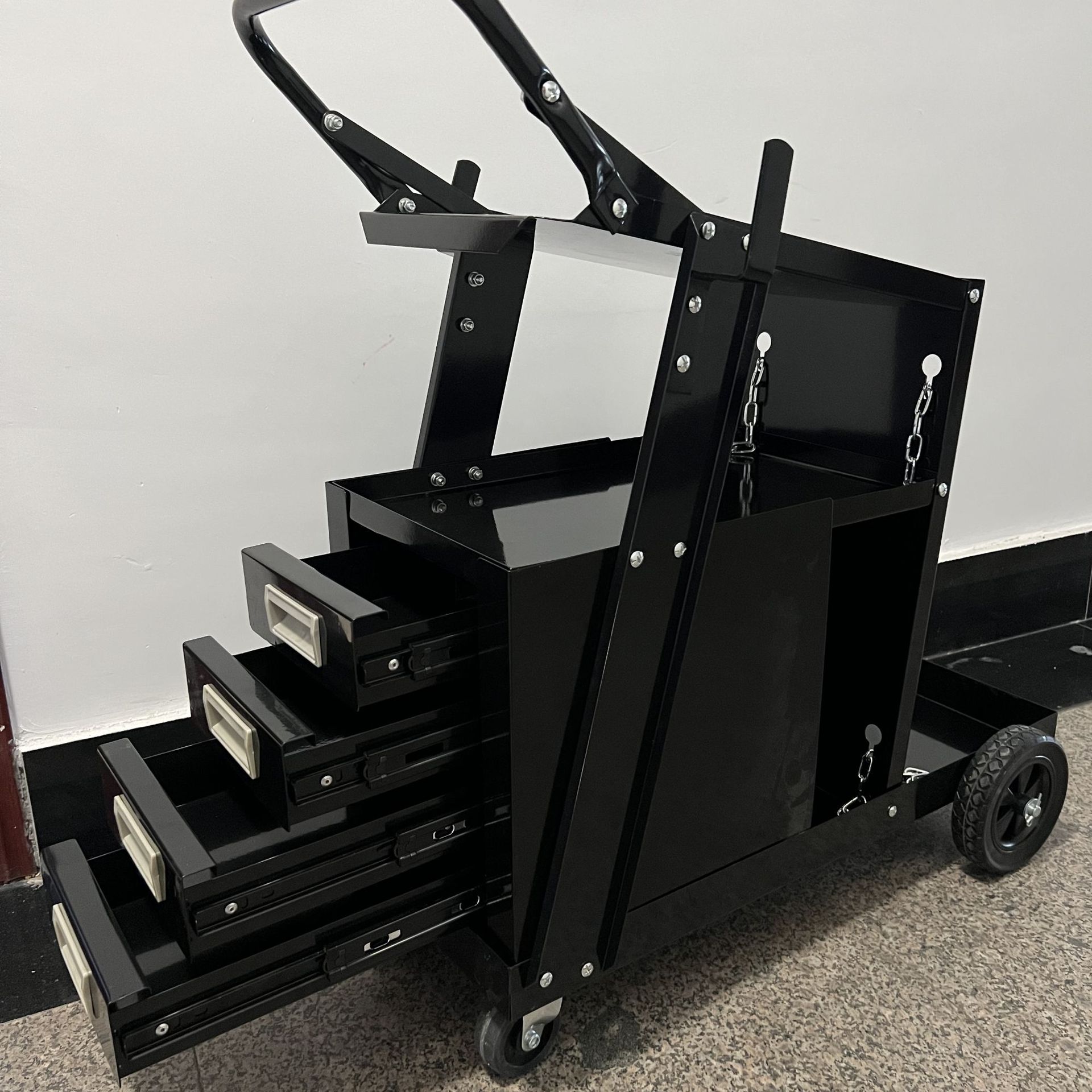 工場卸売 引き出し式可動溶接台車 ハンドル付きガスボンベカー - Workshop Tools Types のレビューと価格