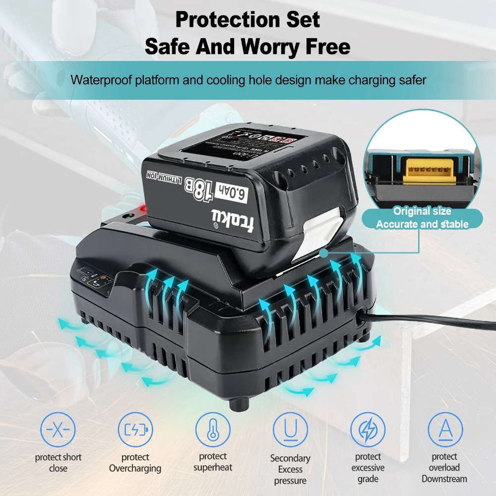 DC18RC リチウムイオンバッテリー 3A 充電器マキタ  - Makita Drill Hp1640 のレビューと価格