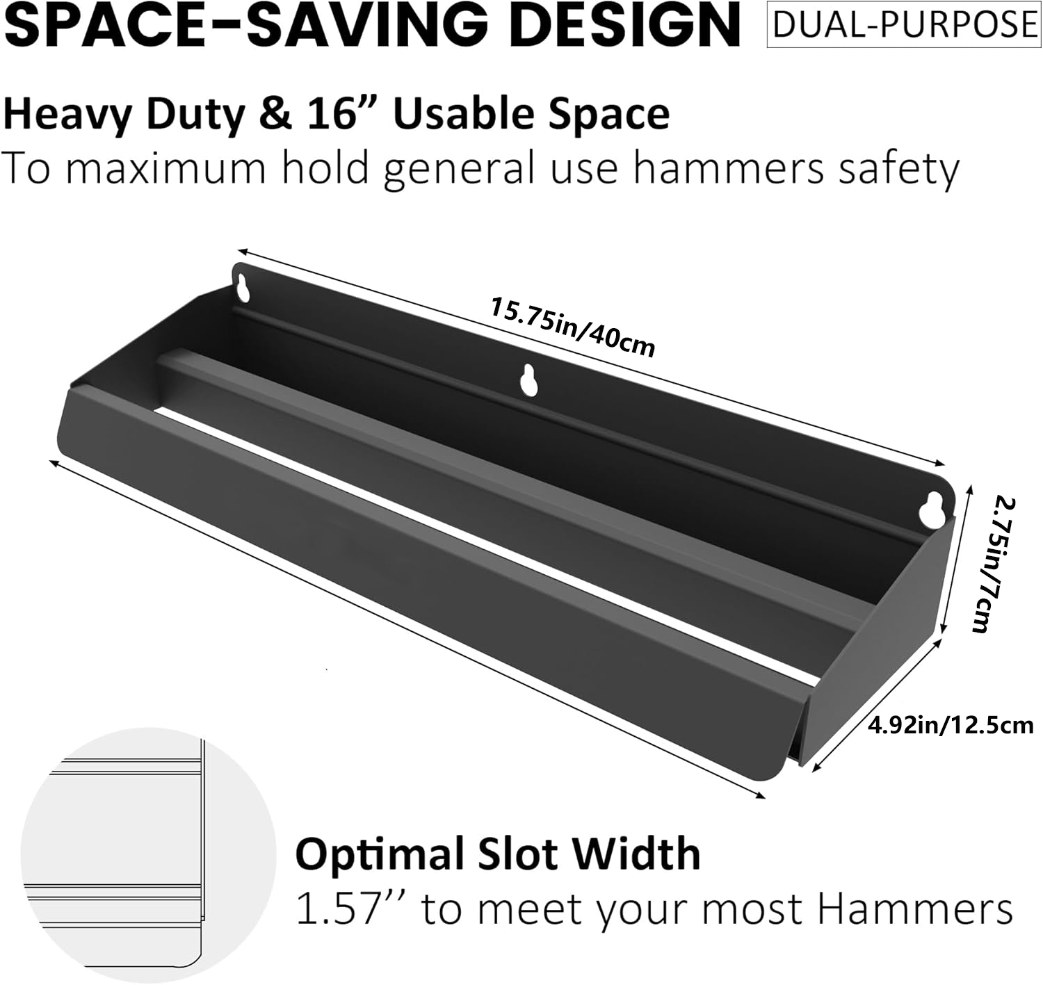 ハンマーホルダー、壁掛け収納ラックオーガナイザー、作業場、小 - Workshop Tools Hammer のレビューと価格