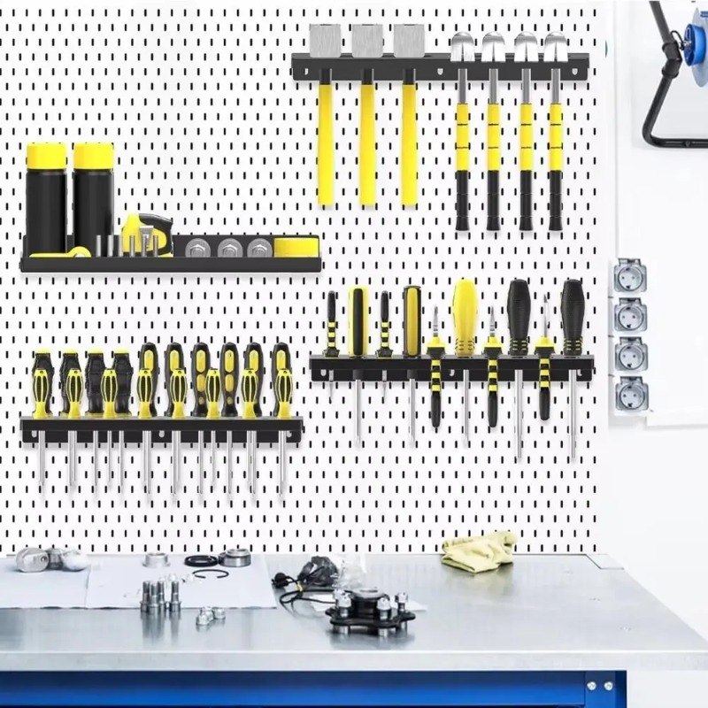 壁掛け式金属製ツールハンガー、頑丈なスチール製収納ラック、ド - Workshop Tools Hammer のレビューと価格
