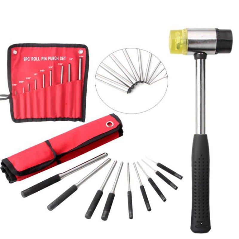 プロ仕様9個入りロールピンパンチセット高硬度鋼ガンスミスツー - Maintenance Workshop Tools のレビューと価格