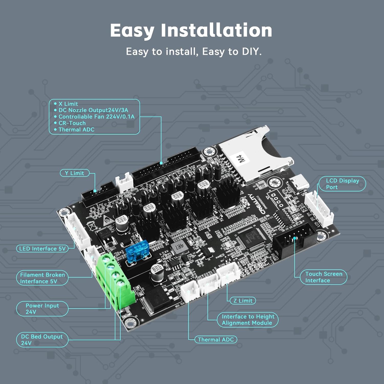 Creality-サイレントマザーボード,3Dプリンター用, - Creality Printer K1 のレビューと価格